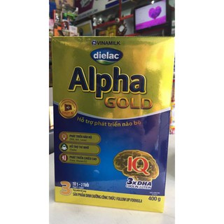 2 Hộp Sữa Dielac Alpha Gold 3 hộp giấy 400g (1-2 tuổi)