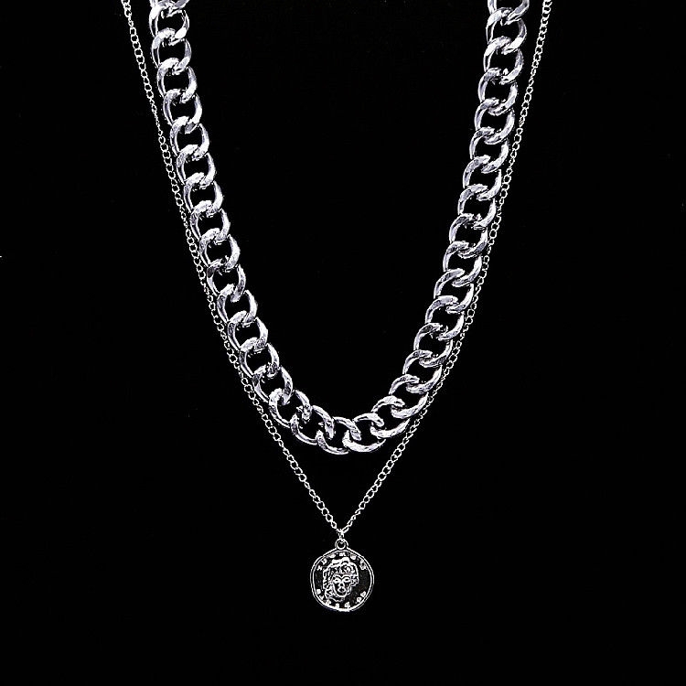 Dây Chuyền Nhiều Lớp Phong Cách Hip Hop Cá Tính