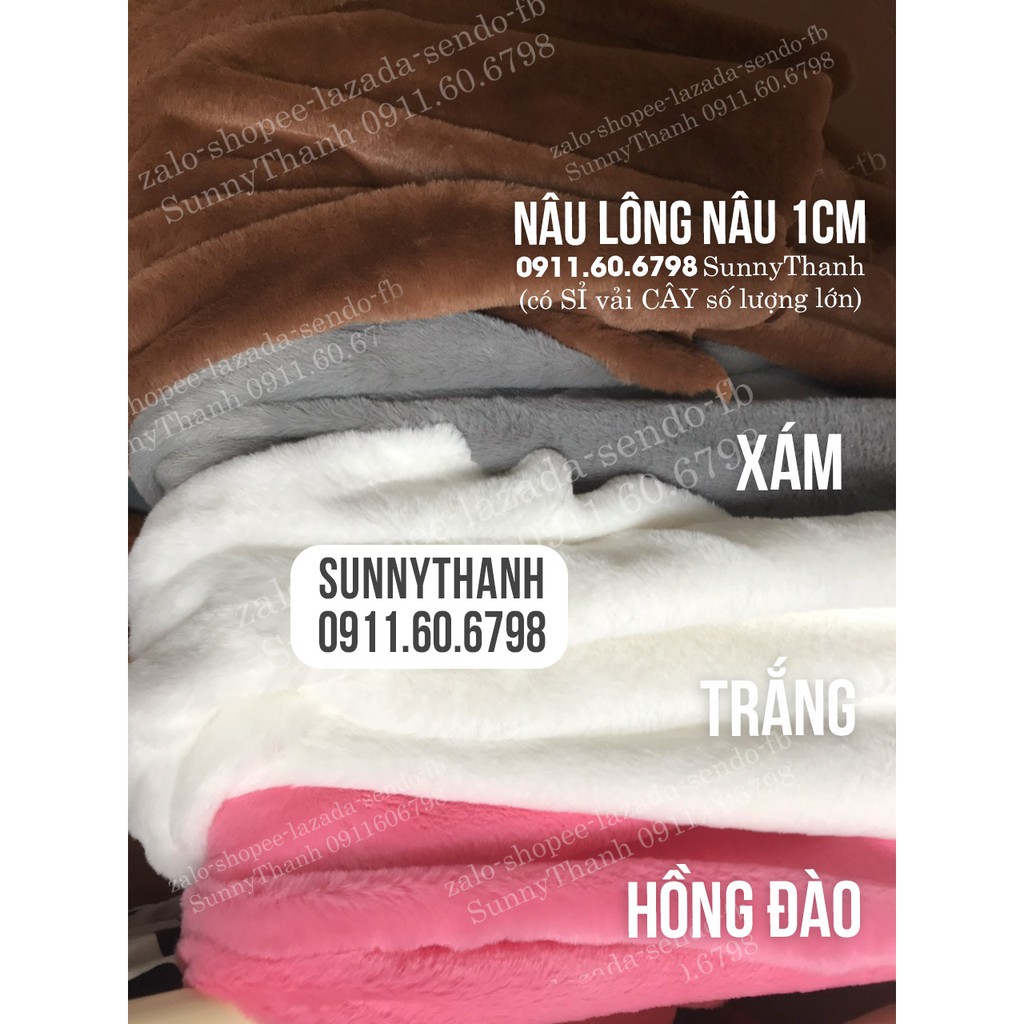 Vải lông thú 1mx1m6, may áo khoác, áo lạnh, áo lông mùa đông cho bé, cho người lớn, làm thảm chụp hình sản phẩm