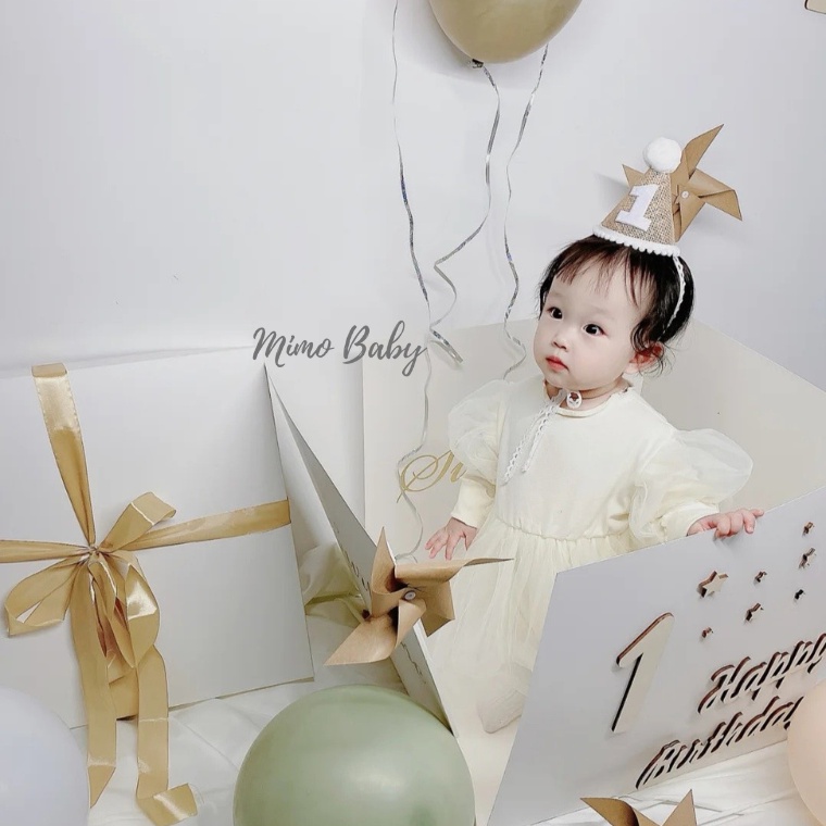 Mũ nón trang trí sinh nhật chất liệu cói cực dễ thương cho bé MH177