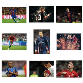 1 Tấm Poster Dán Tường Trang Trí Hình Cầu Thủ Bóng Đá World Cup Messi Neymar David Beckham Cristiano Ronaldo