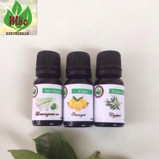 Combo Tinh dầu 3 mùi sả chanh,cam ngọt,tràm gió