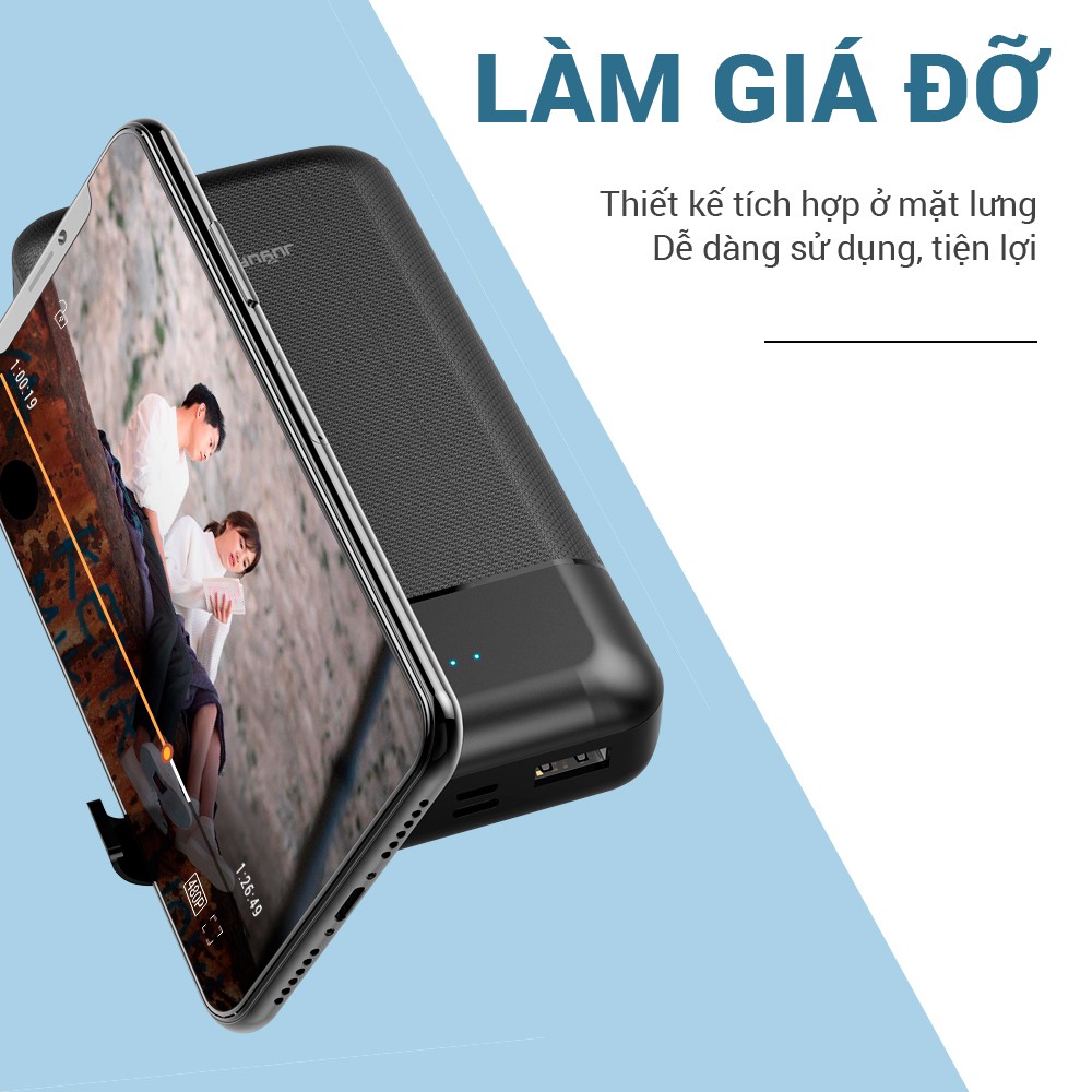 Sạc dự phòng FENGZHI LIFE 20L 20000mAh kèm giá đỡ điện thoại đèn led pin