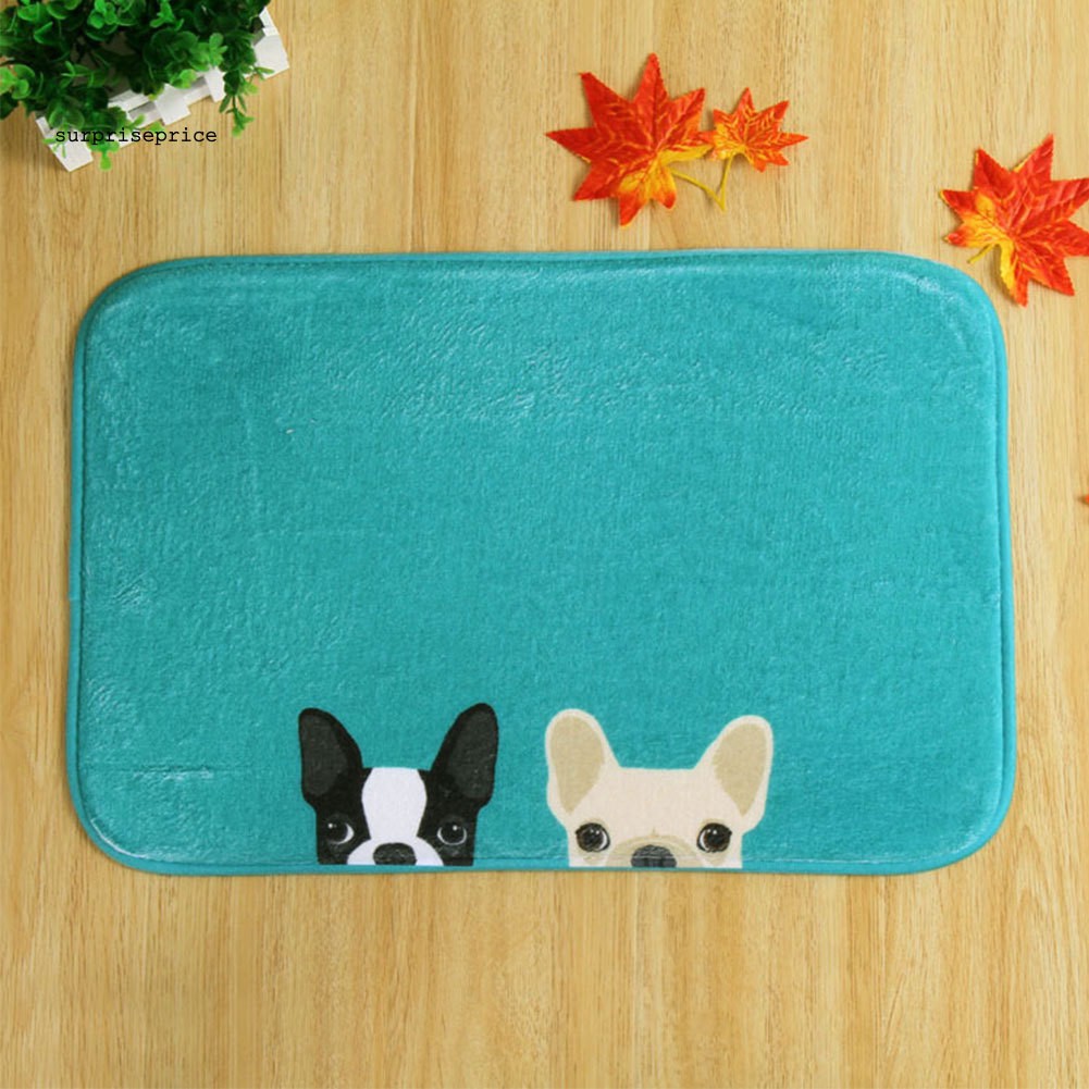 Thảm lót sàn chùi chân chống trượt in họa tiết động vật hoạt hình đáng yêu