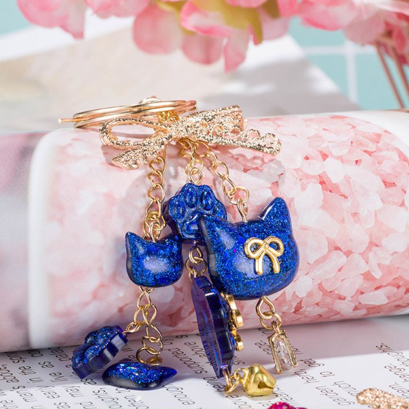 Bộ 3 Khuôn Silicone Làm Trang Sức Hình Trăng &amp; Sao / Mèo / Trái Tim