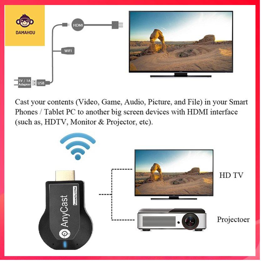 Thông Minh Thiết Bị Nhận Tín Hiệu Truyền Hình Ảnh Hd Không Dây Chromecast 2 Anycast Cho Tv Mobile