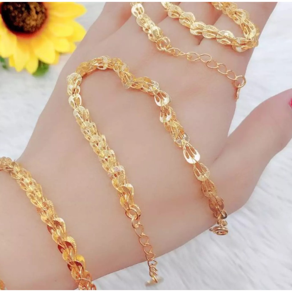 Lắc tay nữ ( Free Size )  đuôi phụng mạ vàng 18k 032R0601 - Mang đi chơi , đi tiệc đều đẹp