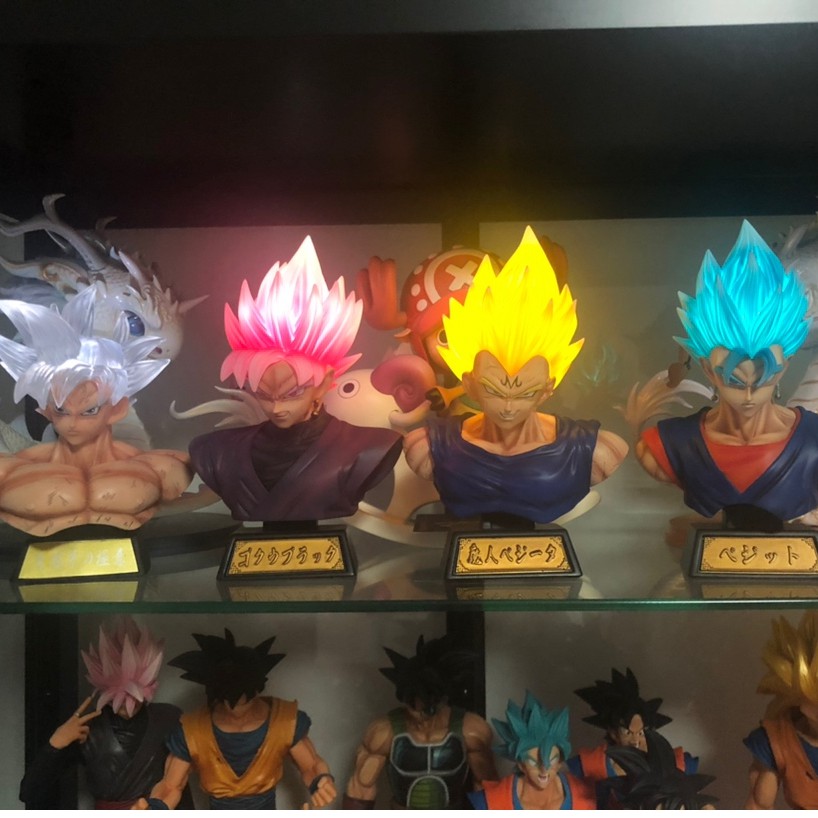 Mô hình đầu Goku, Vegeta, Trunk super saiyan tóc sáng đèn led - Dragon ball