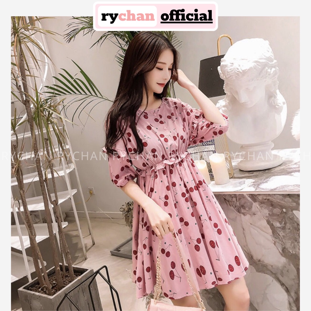 [ẢNH THẬT CUỐI] DX800 - Đầm Xòe Babydoll Cherry 2 Màu