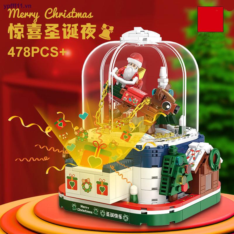 Lego Hộp Nhạc Hình Cây Thông Giáng Sinh Sáng Tạo