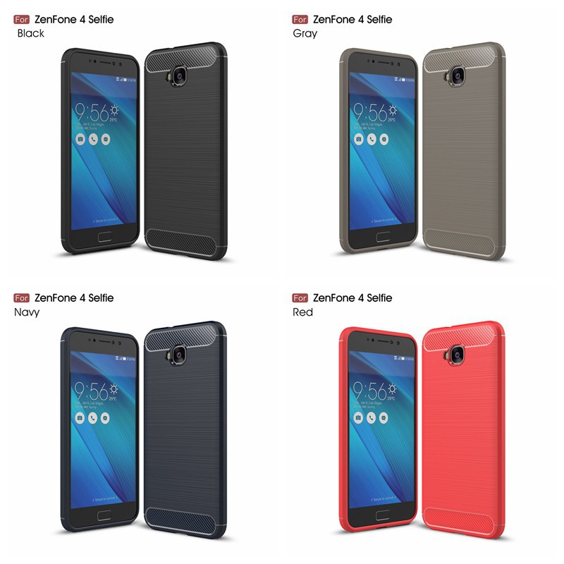 Ốp điện thoại sợi carbon làm từ nhựa dẻo tpu phong cách cho Asus Zenfone 4 Selfie ( ZD553KL )