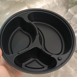 Hộp nhựa tròn 3 ngăn HT18