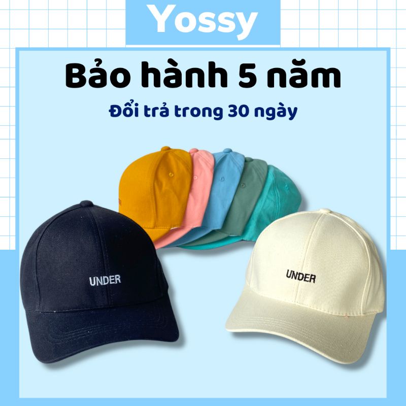 Mũ lưỡi trai nam nữ thêu chữ UNDER phong cách Hàn Quốc ❤ Nón kết kaki unisex cao cấp