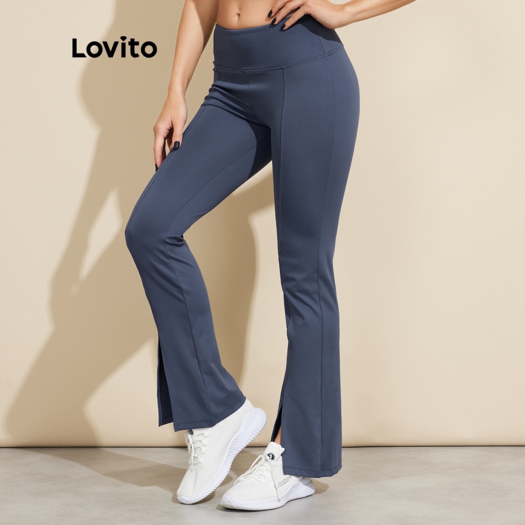 Quần Legging Lovito Có Túi Màu Tie Dye Phong Cách Thể Thao L05215 (Màu Xanh Lá)