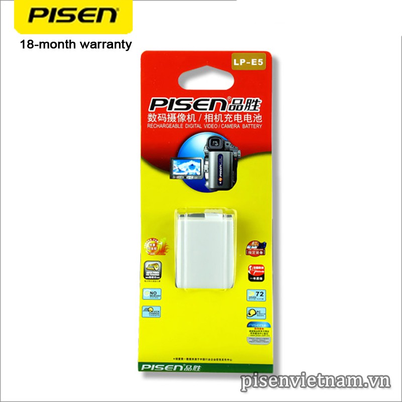 Pin máy ảnh Canon Pisen LP - E5 - Hàng chính hãng