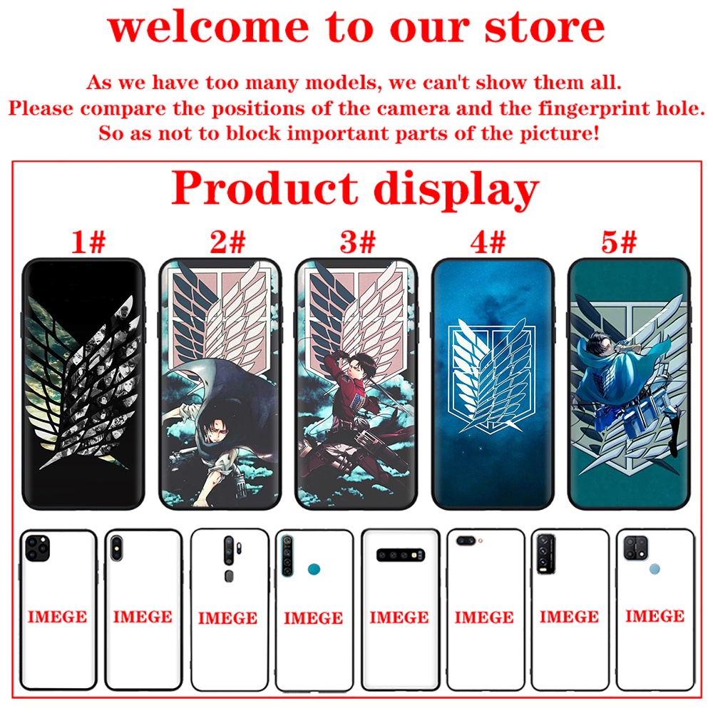 Ốp điện thoại silicon TPU mềm hình anime Attack on Titan cho Samsung A11 A12 4G A21S A31 A41 A51 A71 A81 A82 A91 XF30