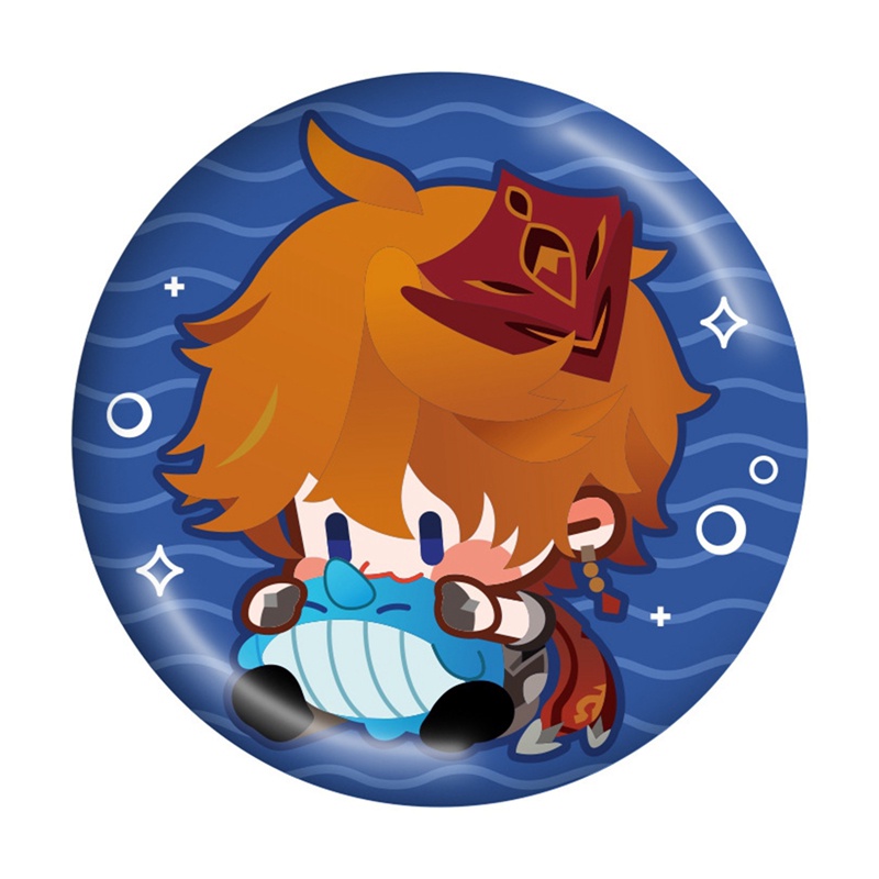 Tmdbyx Huy Hiệu Bằng Thiếc Nhám In Hình Thần Chết pin Raiden Shogun Zhongli Huatao Yae