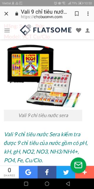 Bộ vali test 9 chỉ tiêu môi trường nước