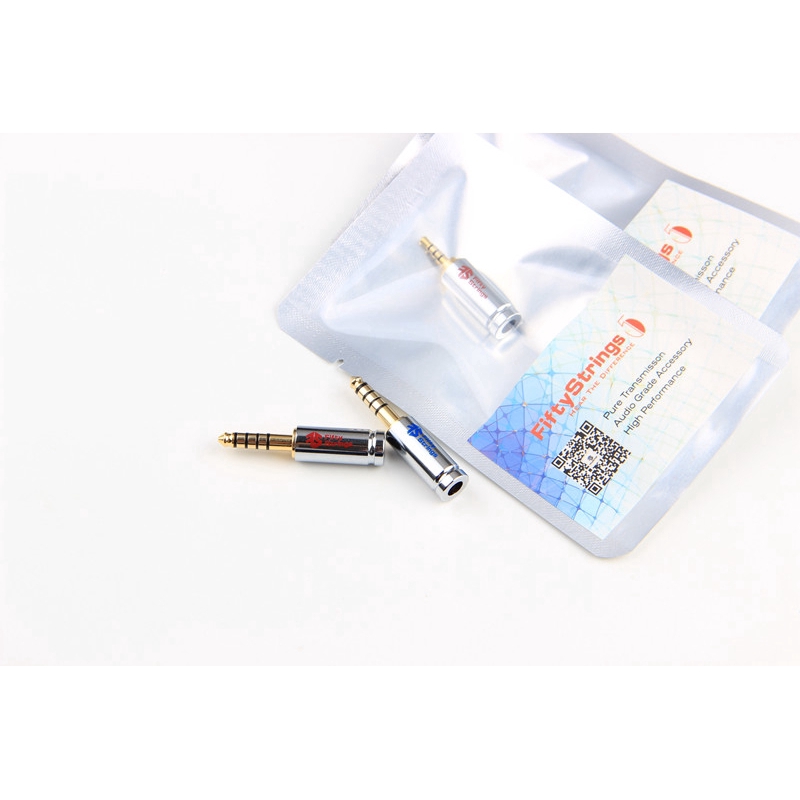 Non-magnetic induction gold-plated / rhodium plating 2.5 / 3.5 / 4.4mm earphone upgrade line audio plug Earphone Plug Audio Jack