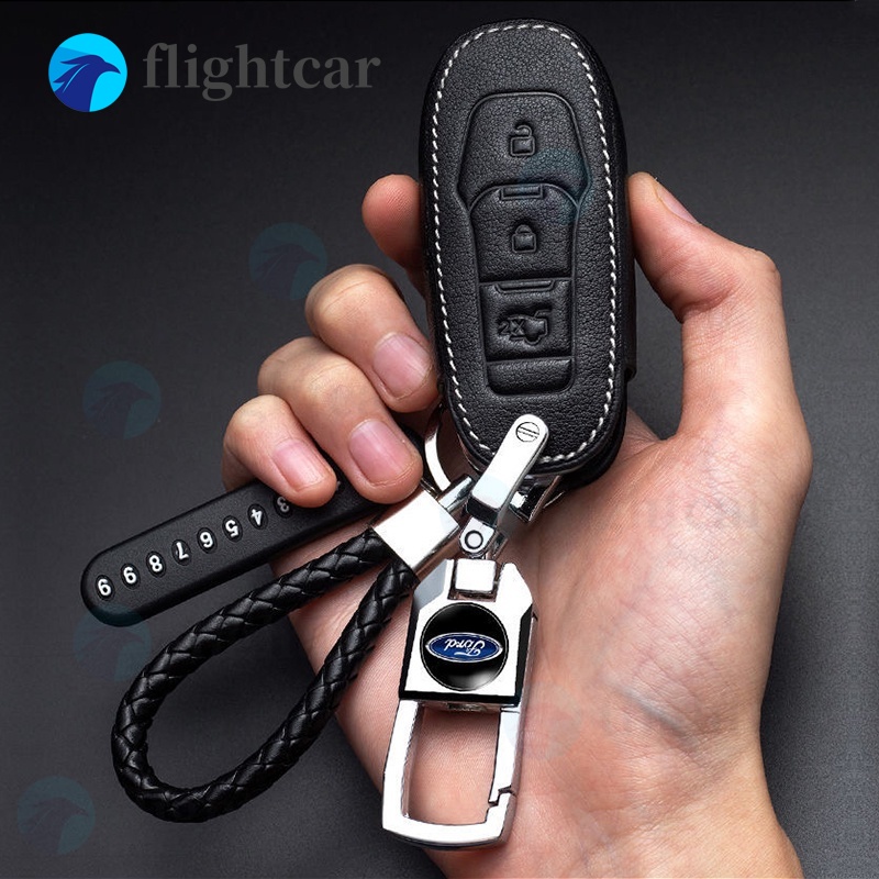 Vỏ Da Bảo Vệ Chìa Khóa Điều Khiển Từ Xa Cho Xe Hơi Ford Ranger Fiesta Everest