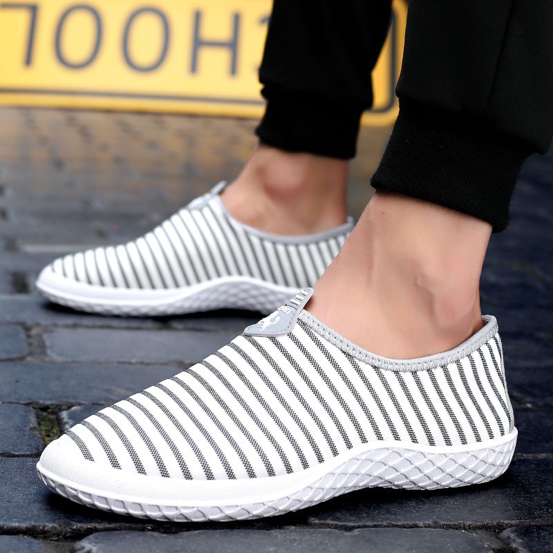 free Urban Soft Strips Đàn ông thường giày Giày mùa hè Trượt trên Loafer Cool uy tín Uy Tín 2020 ! A232 1 m HOT :