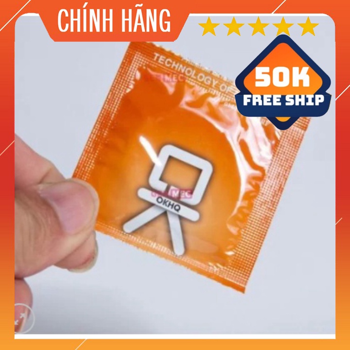 Bao cao su Ok siêu mỏng bcs hương bạc hà, dâu, nho hộp 3 chiếc