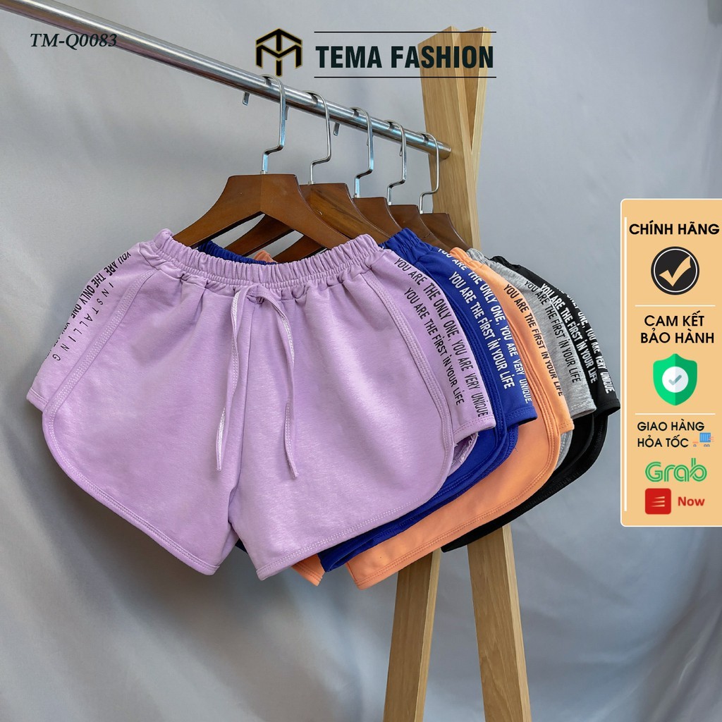 Quần đùi short nữ TEMA chất da cá umi cao cấp  - Quần sooc nữ thể thao chất mịn mát mặc ở nhà, đi tập cực xinh