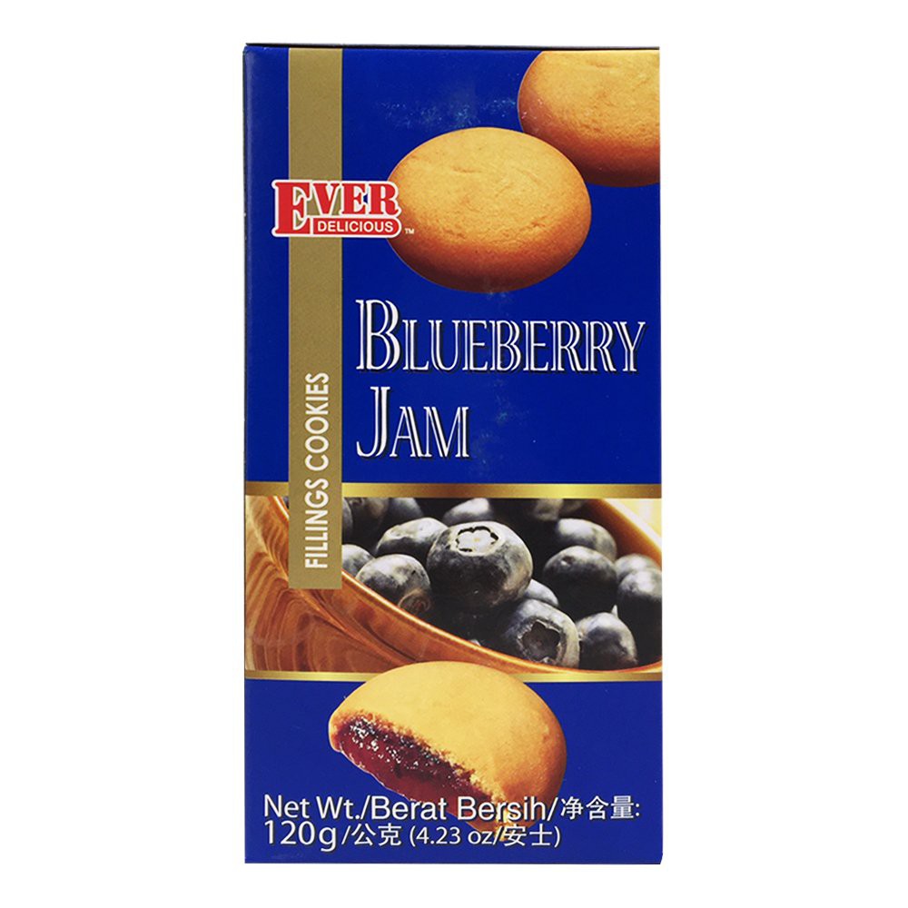 Bánh Quy Nhân Mứt Việt Quất Ever Blueberry Jam Fillings Cookies 120g