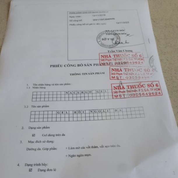 [Chính Hãng] Gel ngừa sẹo Mụn, Thâm sẹo do Mụn và Mụn ngừa diện rộng - Nacurgo Gel ( 20g)  Date mới