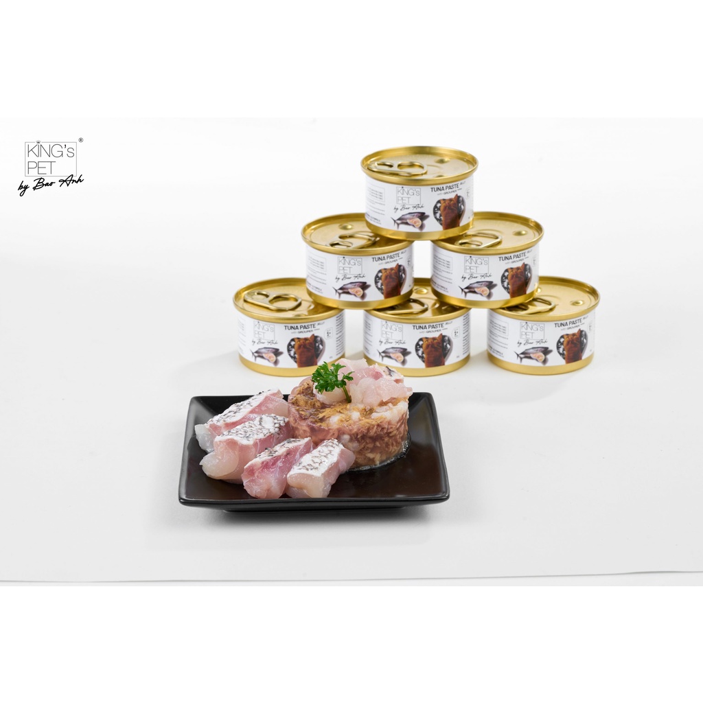 Pate cho mèo King's Pet by Bảo Anh -  Pate Cá Ngừ Trắng Thơm Ngon Bổ Dưỡng (lon 80gr)
