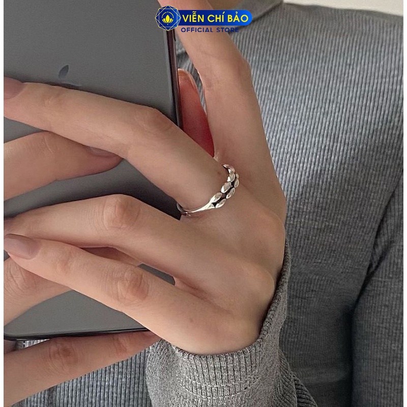 Nhẫn bạc nữ hàng đôi cá tính free size chất liệu bạc Thái 925 thời trang phụ kiện trang sức nữ Viễn Chí Bảo N000660