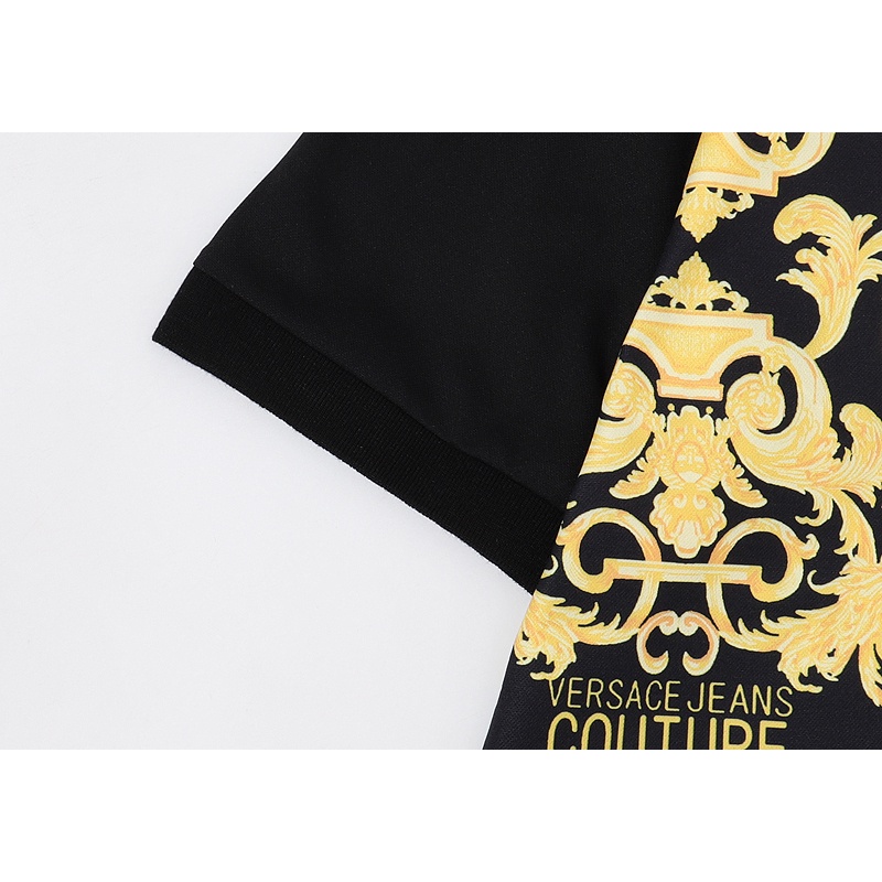 Áo Thun Polo In Logo Versace Kiểu Cổ Điển Cá Tính Cho Nam