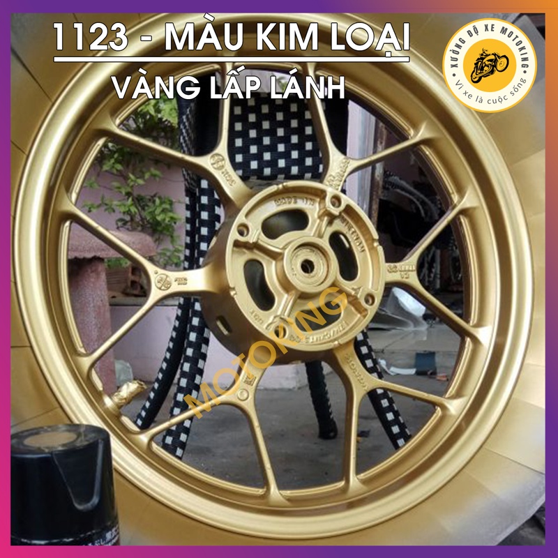 SƠN SAMURAI MÀU VÀNG KIM LOẠI LẤP LÁNH 1123 CAO CẤP DÀNH CHO SƠN XE MÁY