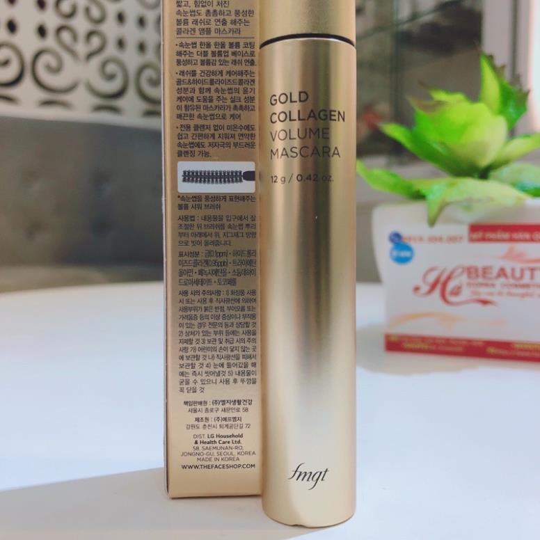 [The Face Shop AUTH] Mascara làm Dày và Dưỡng Mi GOLD COLLAGEN MASCARA VOLUME 12g TFSN20 | BigBuy360 - bigbuy360.vn