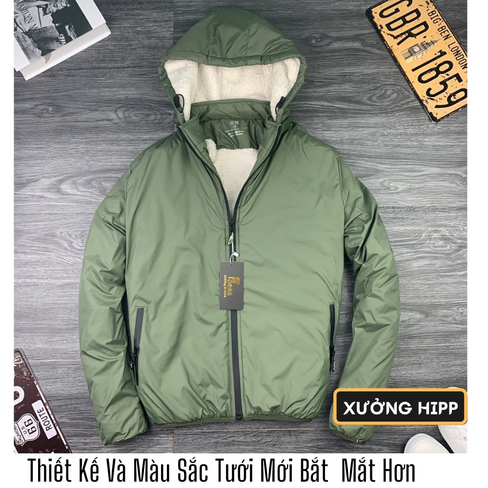 Áo gió lót lông cừu unisex Xưởng Hipp, khoác dù nam nữ dày dặn mặc Siêu Ấm | BigBuy360 - bigbuy360.vn