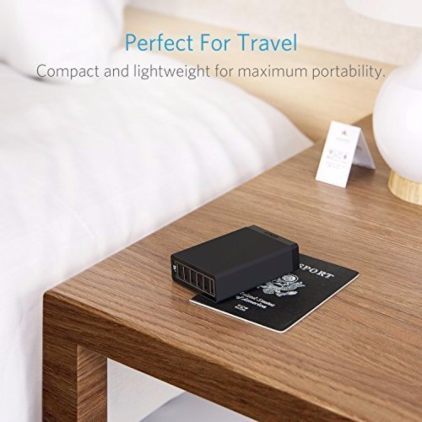 Sạc ANKER PowerPort 6 cổng 60w có PowerIQ (Đen)