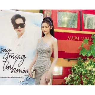 đầm maxi chéo lệch vai sexy