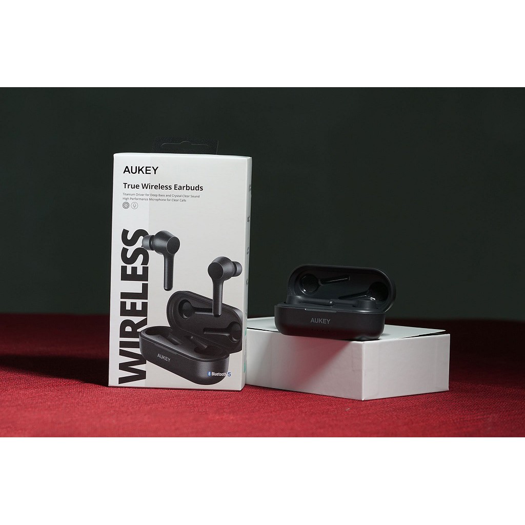 Tai Nghe True Wirless Aukey EP-K01 Lite,EP K01 Lite Tăng Bass, Chống Nước IPX5, Tổng Thời Lượng Pin 30h, Sử Dụng Độc Lập