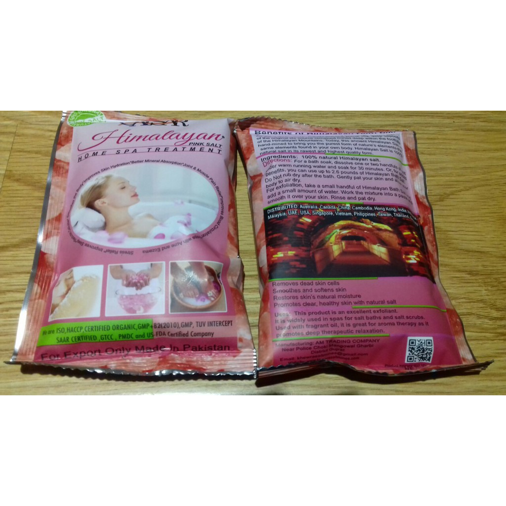 Hộp Muối Tắm Himalaya 1kg. 10 gói nhỏ. Tẩy sạch tế báo chết. Trị Viêm nang lông, viêm lỗ chân lông. | BigBuy360 - bigbuy360.vn