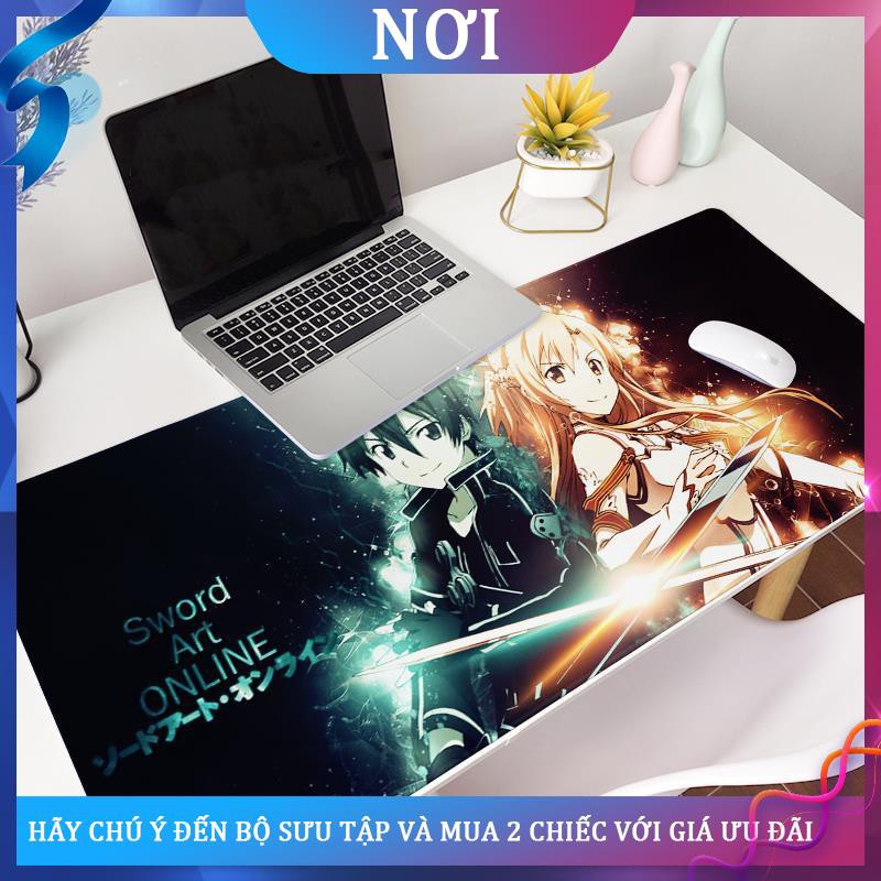 Sword Art Online Mouse Pad Oversized Seam Asuna Alice Kirito Anime Game Keyboard Mat Table Mat Ngoại vi