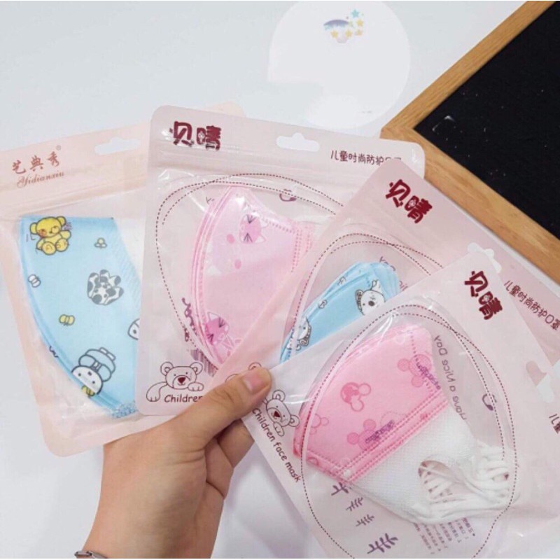 Set 5 khẩu trang và 10 khẩu trang cute (có size) cho bé