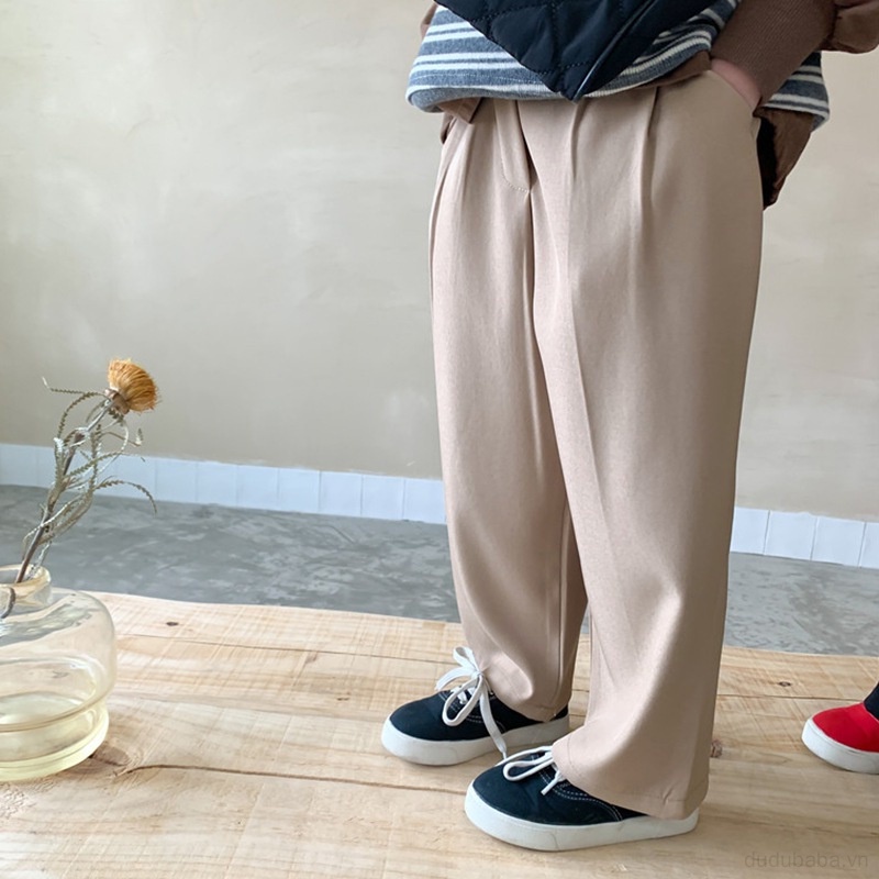 Quần Ống Rộng Lưng Thun Phối Túi Dành Cho Bé 3-8 Tuổi