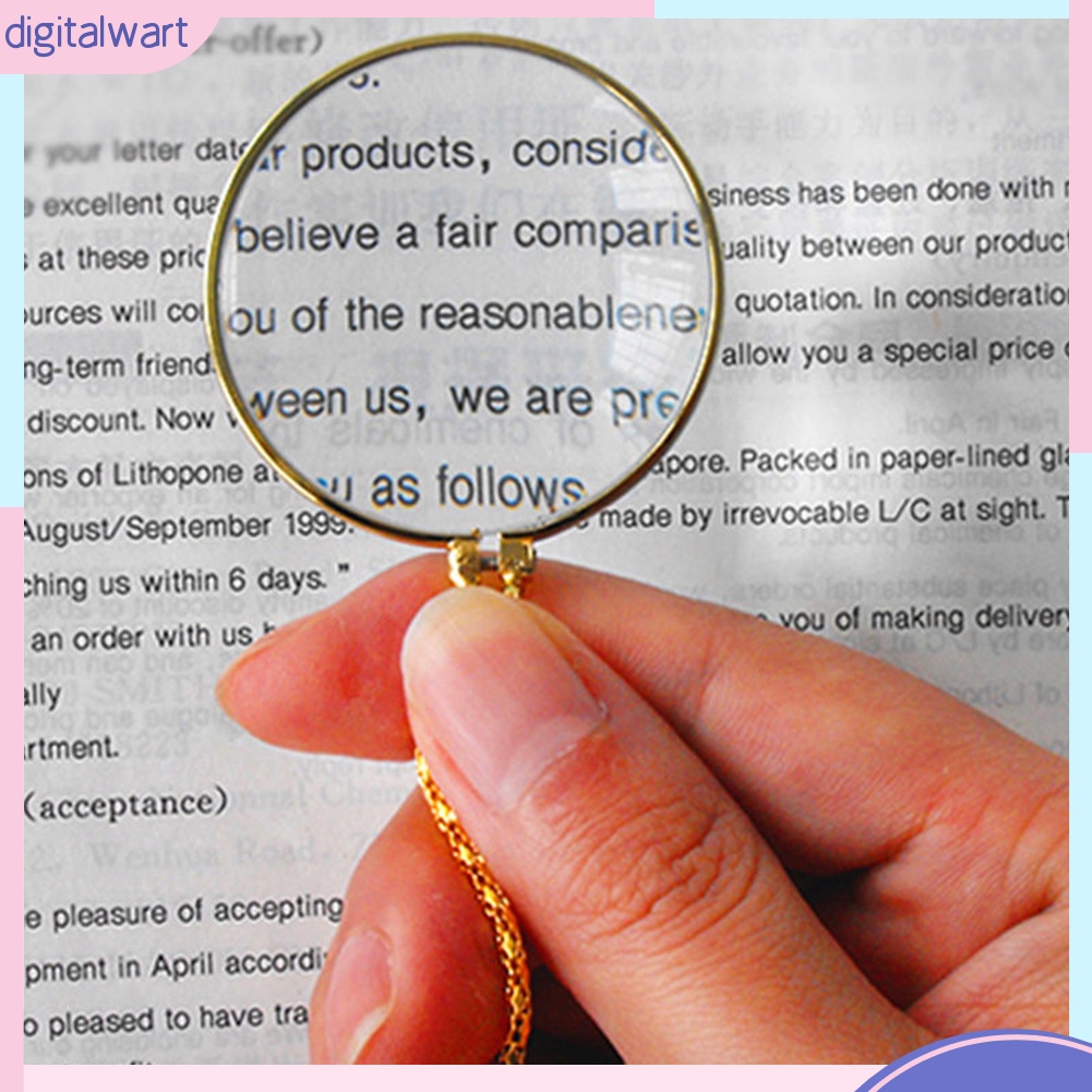 Dây Chuyền Mặt Kính Lúp Phóng Đại 5 Lần Có Kính Lúp Phóng Đại