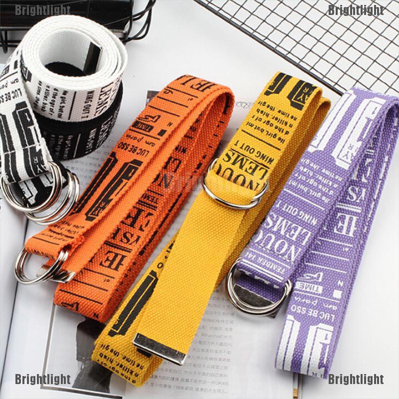 Thắt Lưng Vải Khóa Kéo Phong Cách Đường Phố Cá Tính