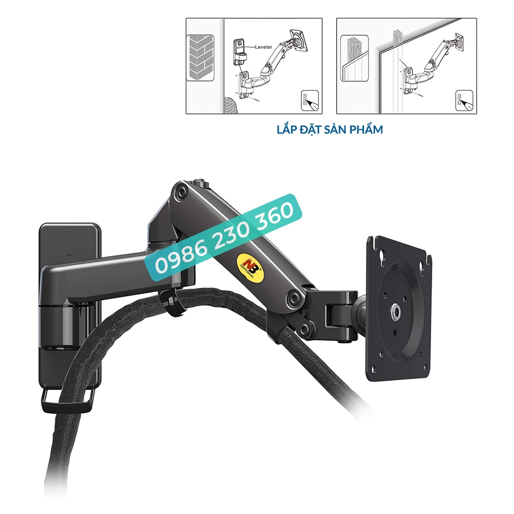 NB-F150 | Giá Treo Màn Hình NB-F150 Tương Thích Màn 17 - 35 Inch, Lắp Đặt Treo Tường Tùy Chỉnh Đa Năng - Phiên Bản 2022