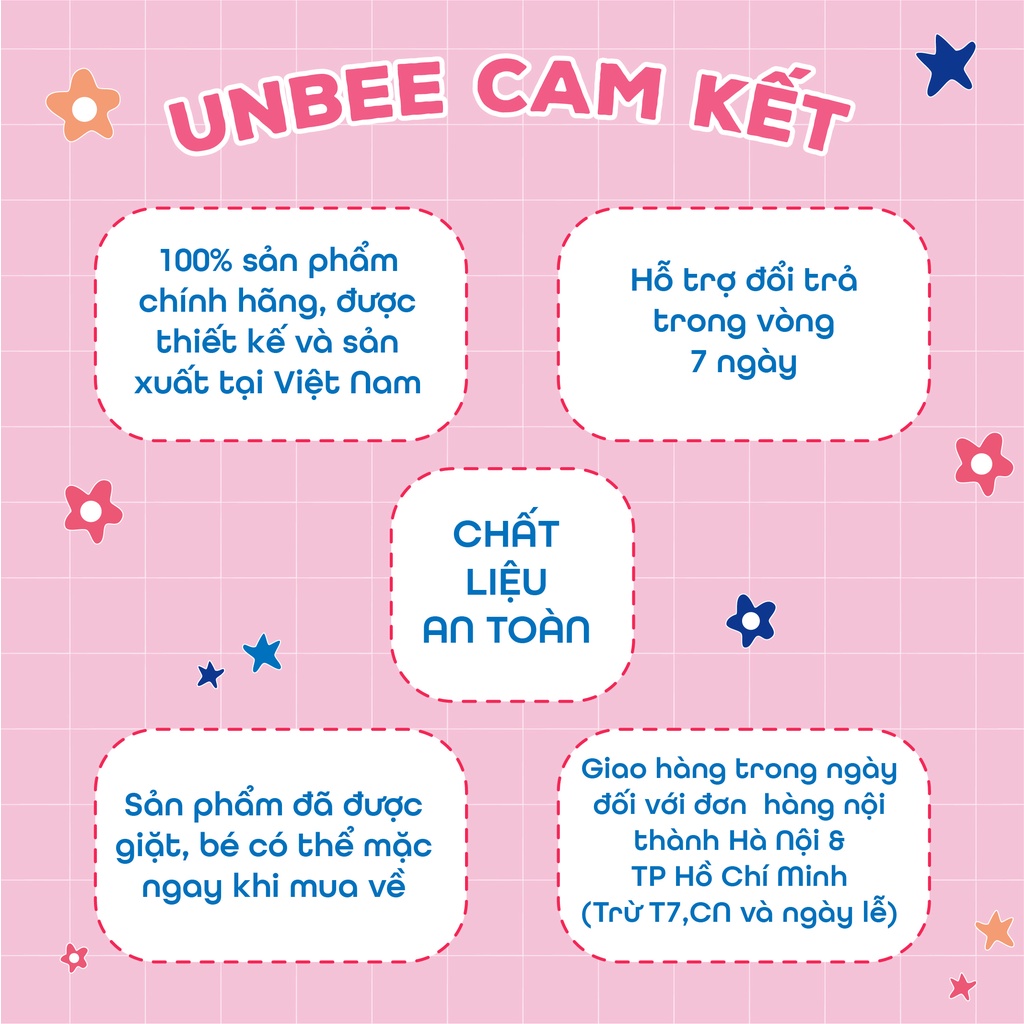 XẢ HÀNG Bộ quần áo cộc tay unbee cho bé gái 5 - 15kg, hàng thiết kế 100% cotton Hàn Quốc cao cấp mềm mịn, thoáng mát