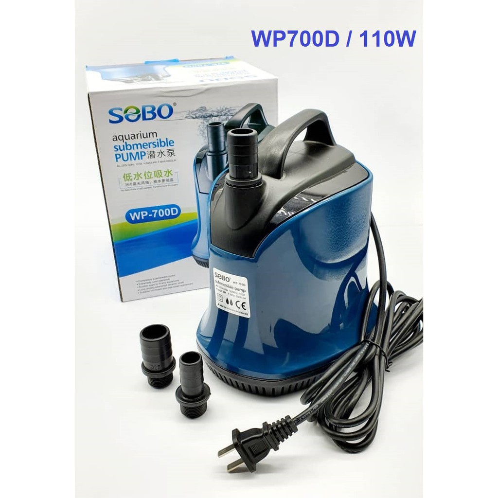 Máy Bơm Hút Cặn Sobo WP100D 200D 300D 500D 600D 700D - Bơm Chìm Hút Đáy 360 Độ Cho Bể Cá
