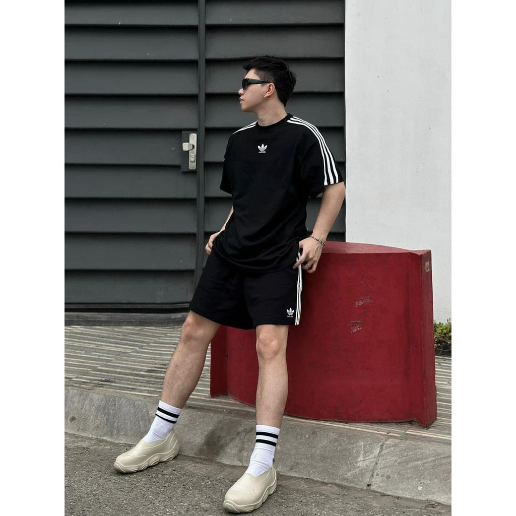 Áo thun Adidas 3 sọc, áo thun nam nữ basic T13, chất cotton 100% form chuẩn i hình Hight Bar Store