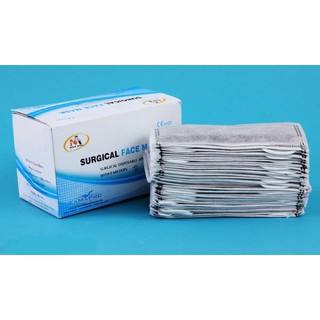 Khẩu trang than hoạt tính tiệt trùng 4 lớp Nam Anh xám (Hộp 50 cái)