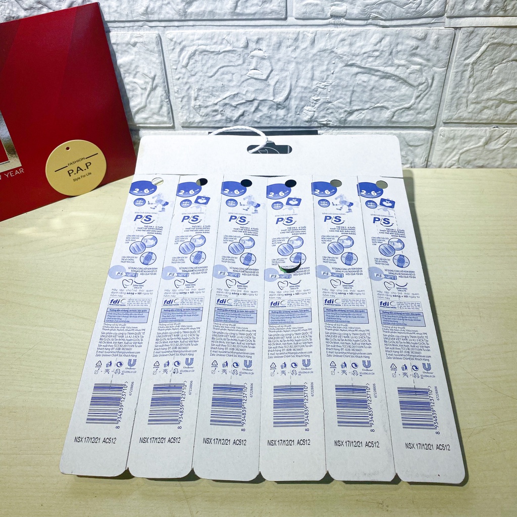 Bàn chải đánh răng ps trẻ em cho bé dưới 6 tuổi 1 vỉ